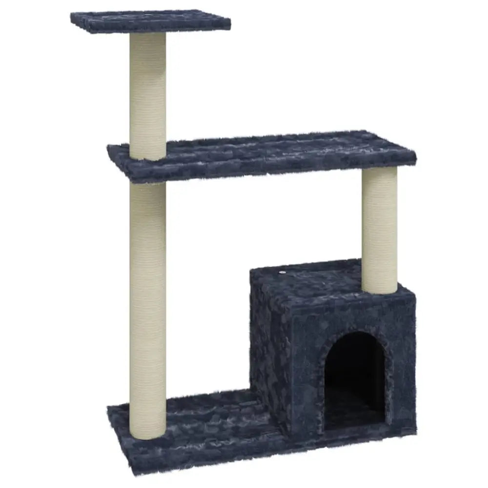 Vidaxl cat tree with sisal scratching posts dark grey 70 cm