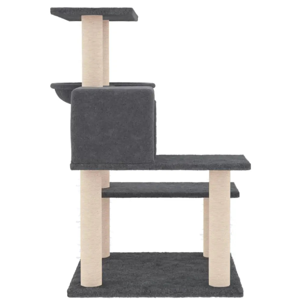 Vidaxl cat tree with sisal scratching posts dark grey 82.5