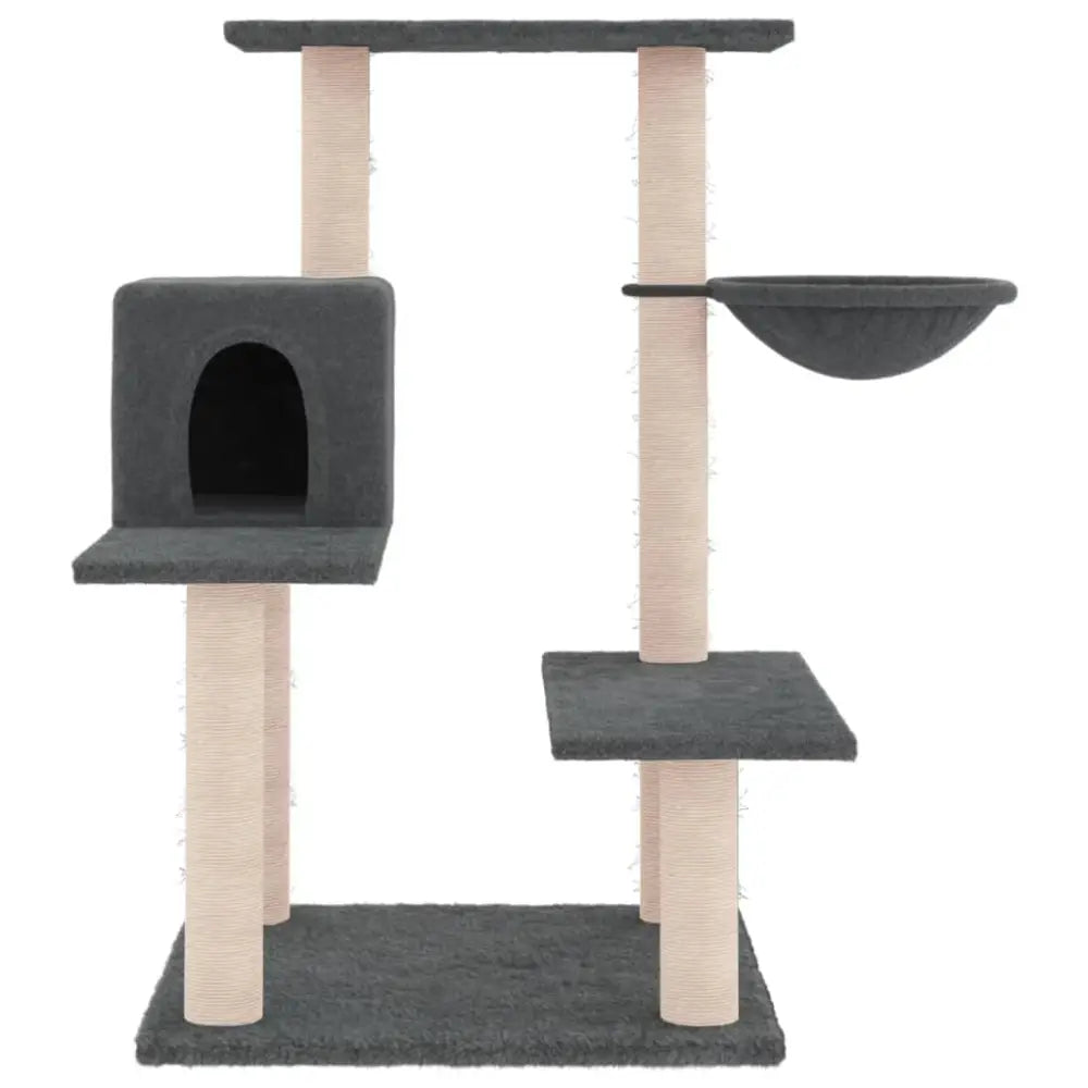 Vidaxl cat tree with sisal scratching posts dark grey 82.5