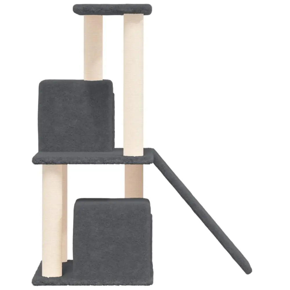 Vidaxl cat tree with sisal scratching posts dark grey 82 cm