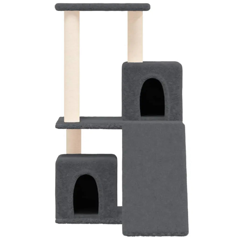 Vidaxl cat tree with sisal scratching posts dark grey 82 cm