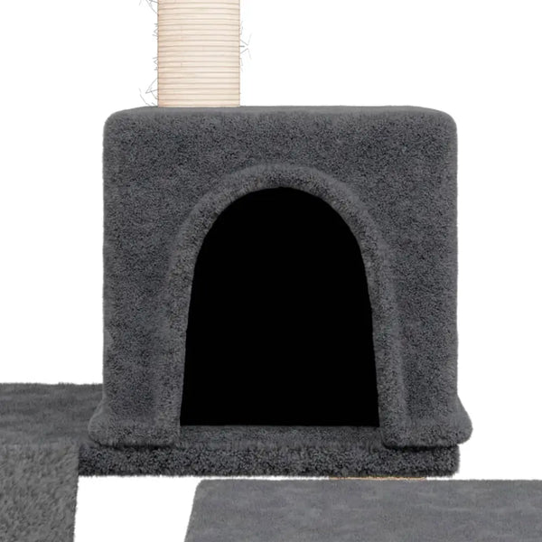 Vidaxl cat tree with sisal scratching posts dark grey 82 cm