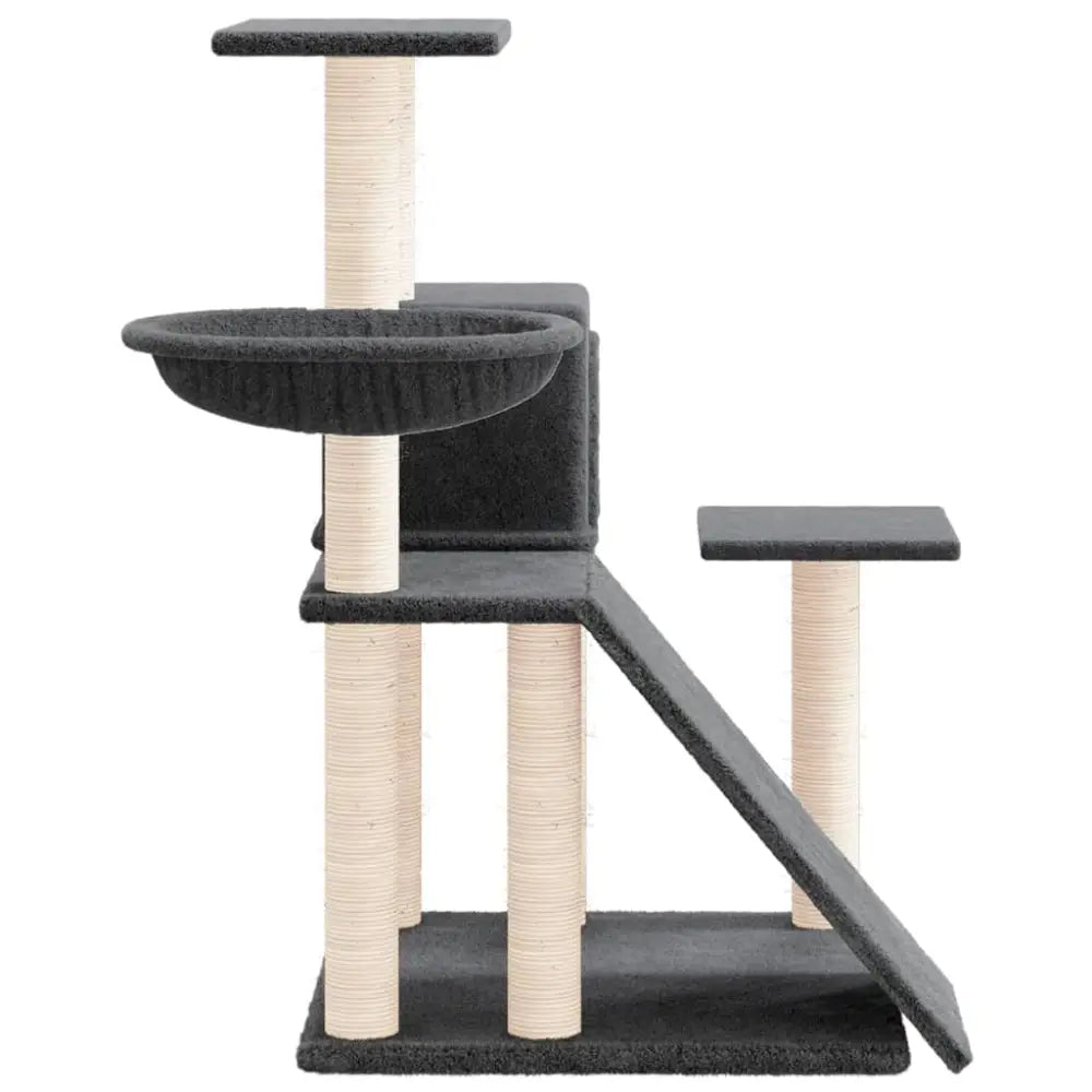 Vidaxl cat tree with sisal scratching posts dark grey 82 cm