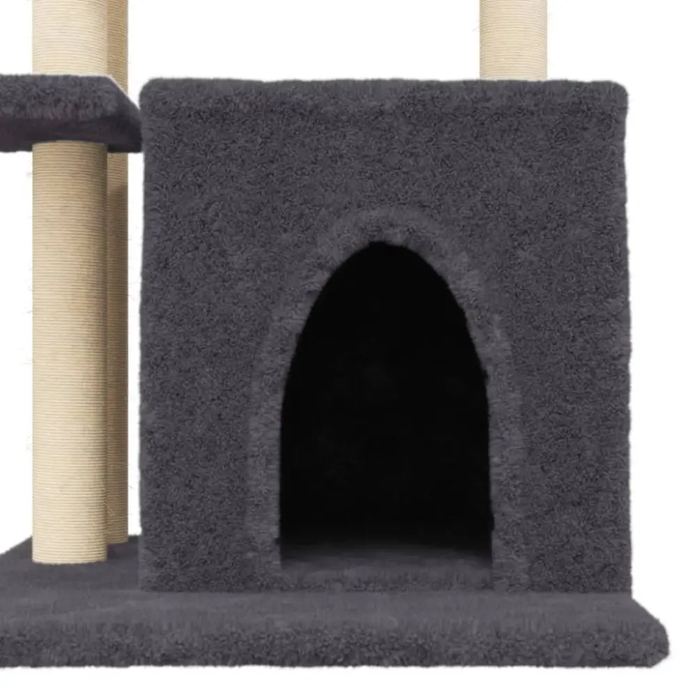 Vidaxl cat tree with sisal scratching posts dark grey 83.5