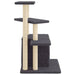 Vidaxl cat tree with sisal scratching posts dark grey 83.5