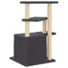 Vidaxl cat tree with sisal scratching posts dark grey 83.5