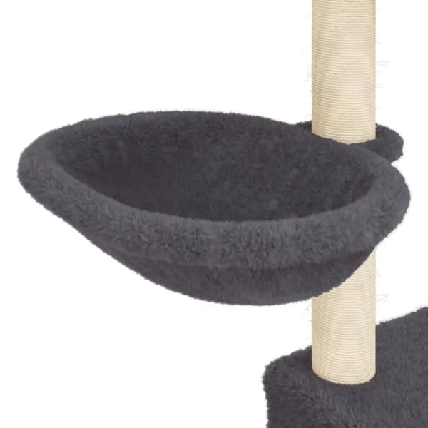 Vidaxl cat tree with sisal scratching posts dark grey 83 cm