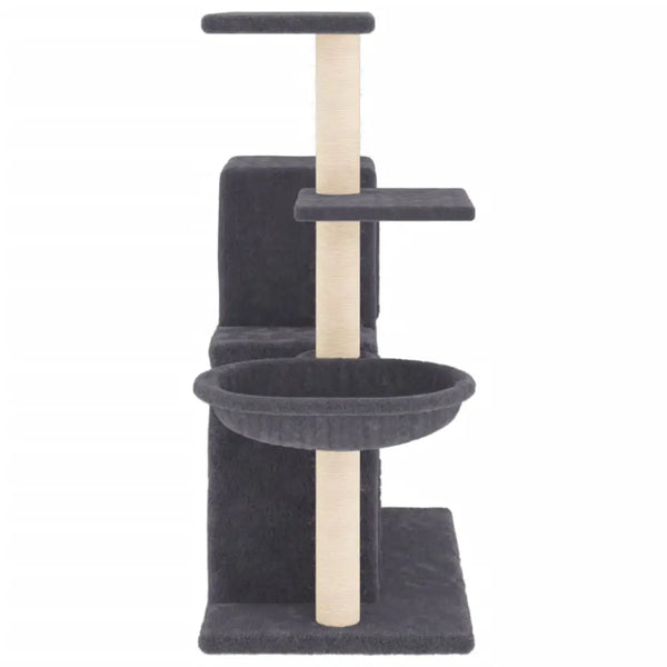 Vidaxl cat tree with sisal scratching posts dark grey 83 cm