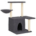 Vidaxl cat tree with sisal scratching posts dark grey 83 cm