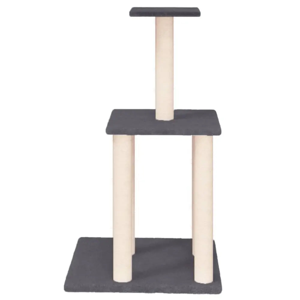 Vidaxl cat tree with sisal scratching posts dark grey 85.5