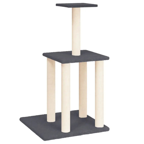 Vidaxl cat tree with sisal scratching posts dark grey 85.5