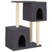 Vidaxl cat tree with sisal scratching posts dark grey 86 cm