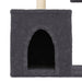 Vidaxl cat tree with sisal scratching posts dark grey 86 cm