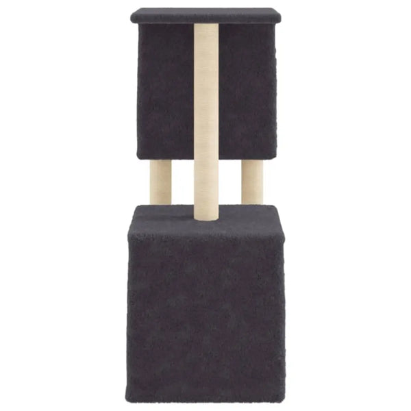 Vidaxl cat tree with sisal scratching posts dark grey 86 cm