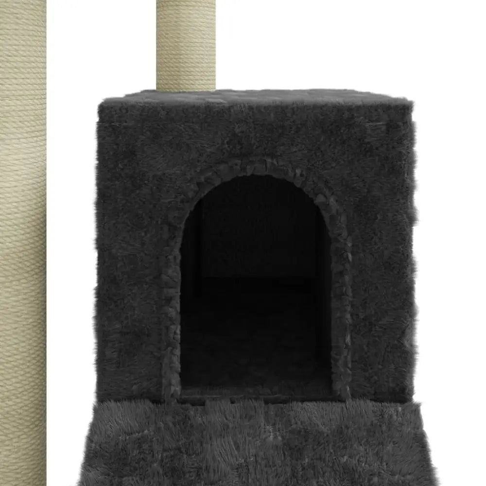 Vidaxl cat tree with sisal scratching posts dark grey 92 cm