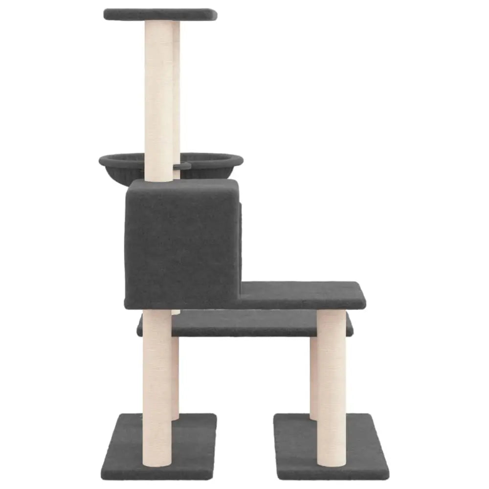 Vidaxl cat tree with sisal scratching posts dark grey 94.5