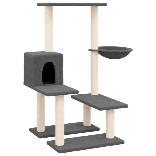 Vidaxl cat tree with sisal scratching posts dark grey 94.5