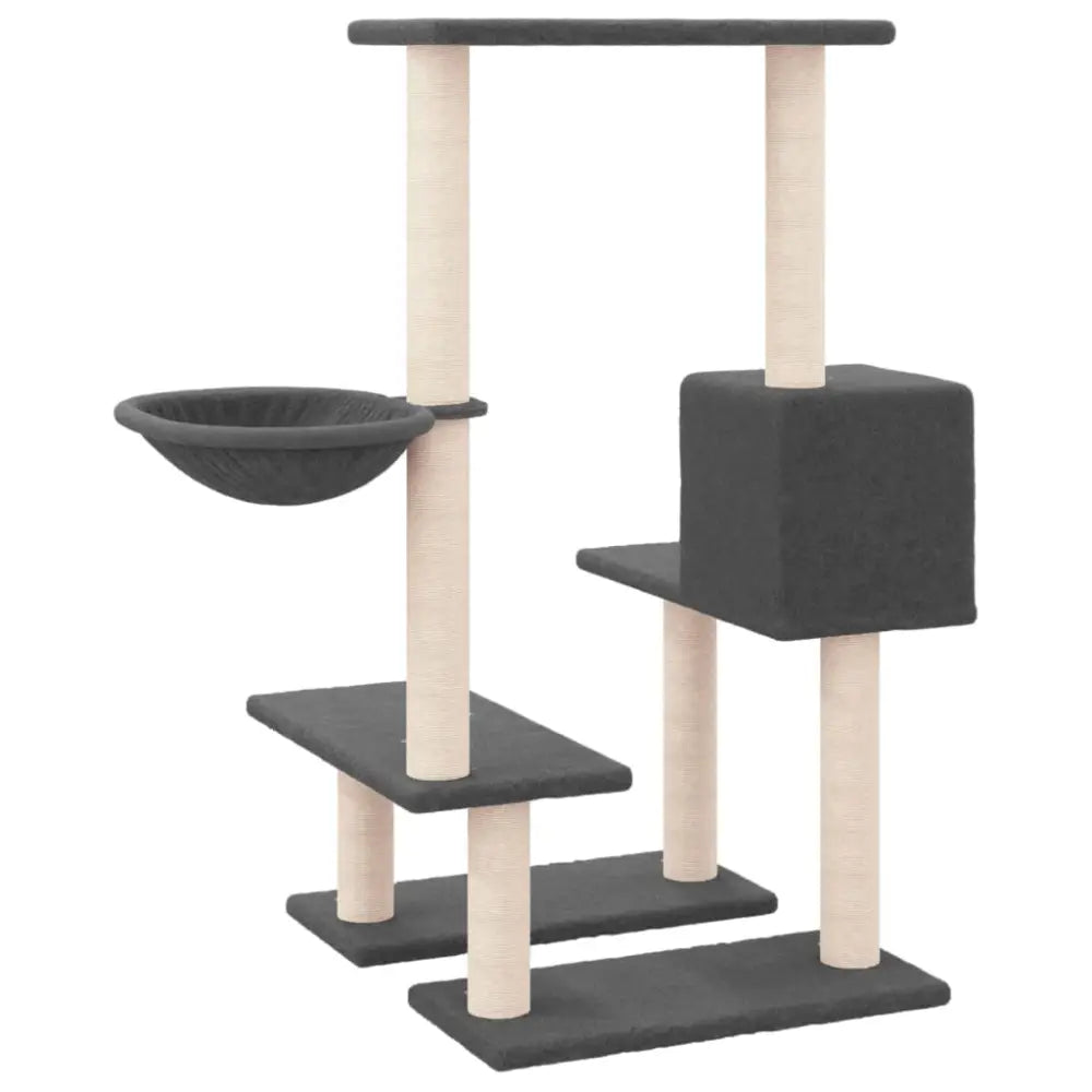 Vidaxl cat tree with sisal scratching posts dark grey 94.5