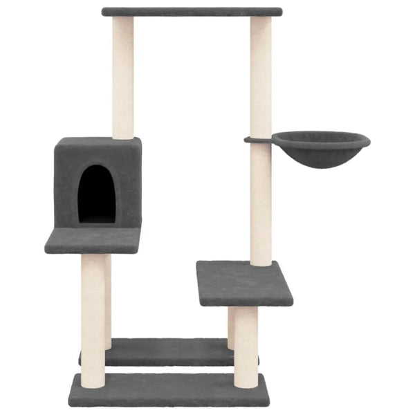 Vidaxl cat tree with sisal scratching posts dark grey 94.5