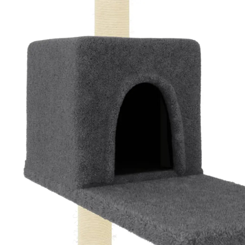 Vidaxl cat tree with sisal scratching posts dark grey 95 cm