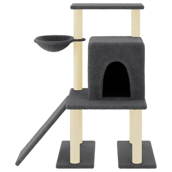 Vidaxl cat tree with sisal scratching posts dark grey 96.5