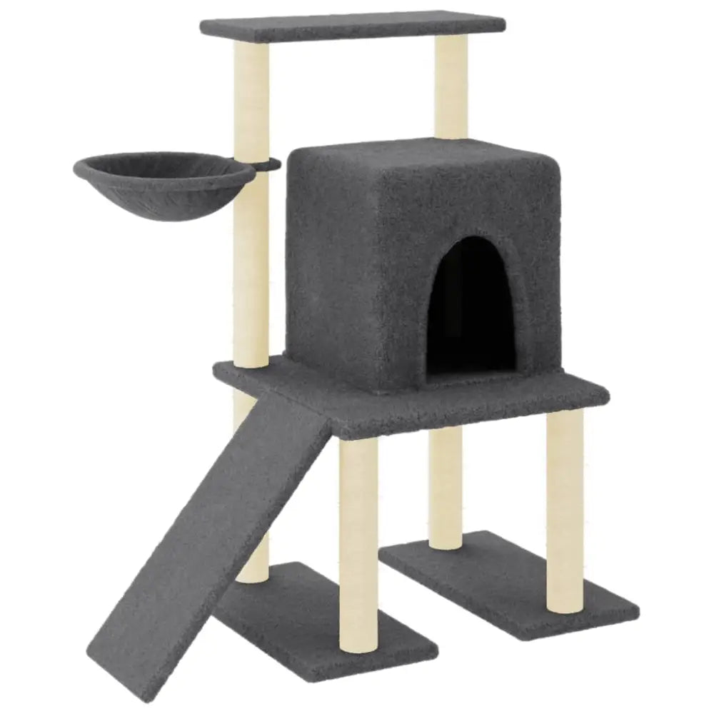 Vidaxl cat tree with sisal scratching posts dark grey 96.5