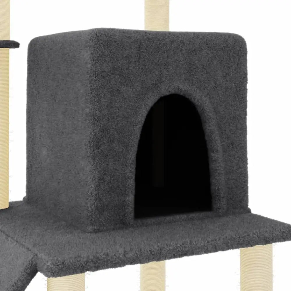 Vidaxl cat tree with sisal scratching posts dark grey 96.5