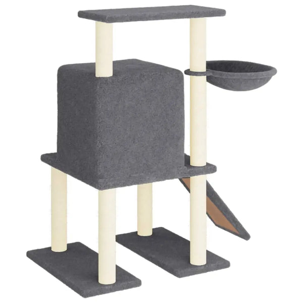 Vidaxl cat tree with sisal scratching posts dark grey 96.5