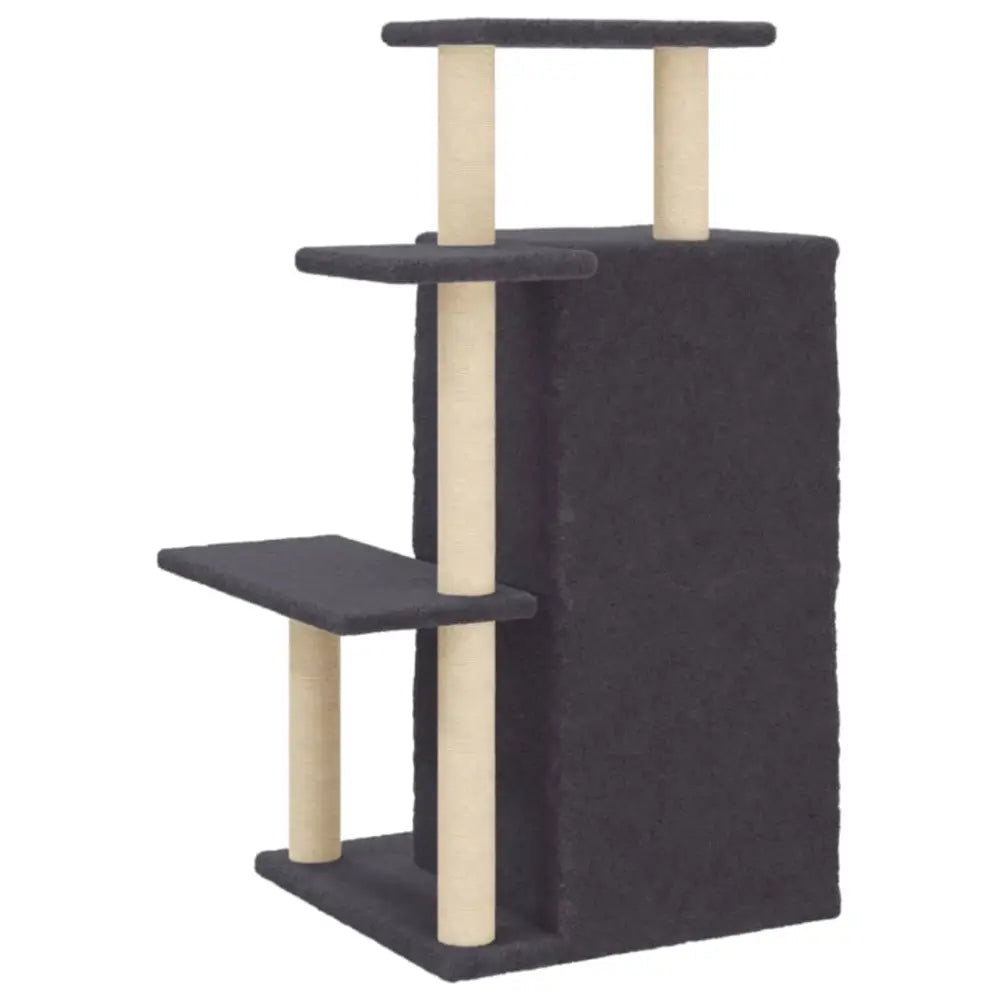 Vidaxl cat tree with sisal scratching posts dark grey 97 cm