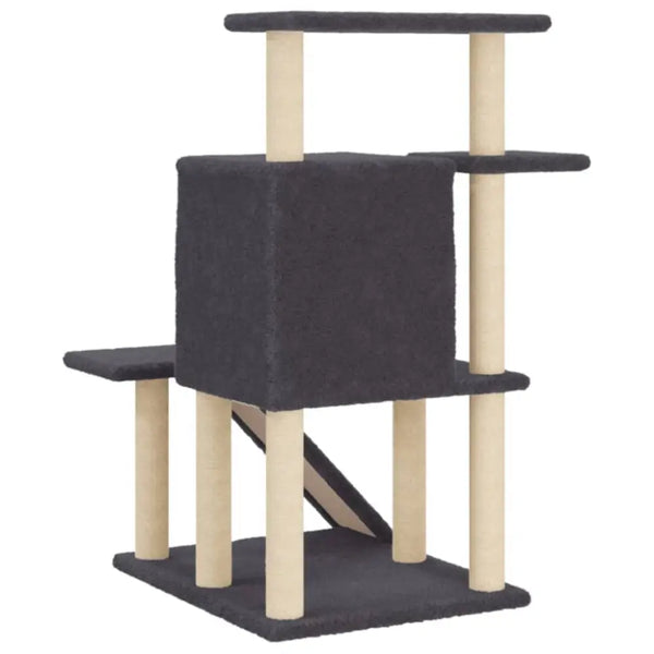 Vidaxl cat tree with sisal scratching posts dark grey 97 cm