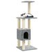 Vidaxl cat tree with sisal scratching posts light grey 104