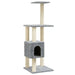 Vidaxl cat tree with sisal scratching posts light grey 104