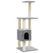 Vidaxl cat tree with sisal scratching posts light grey 104