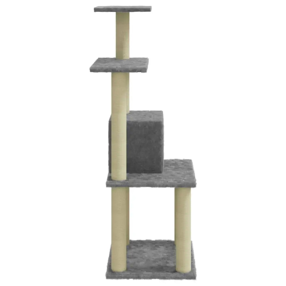 Vidaxl cat tree with sisal scratching posts light grey 105