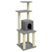 Vidaxl cat tree with sisal scratching posts light grey 105