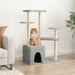 Vidaxl cat tree with sisal scratching posts light grey