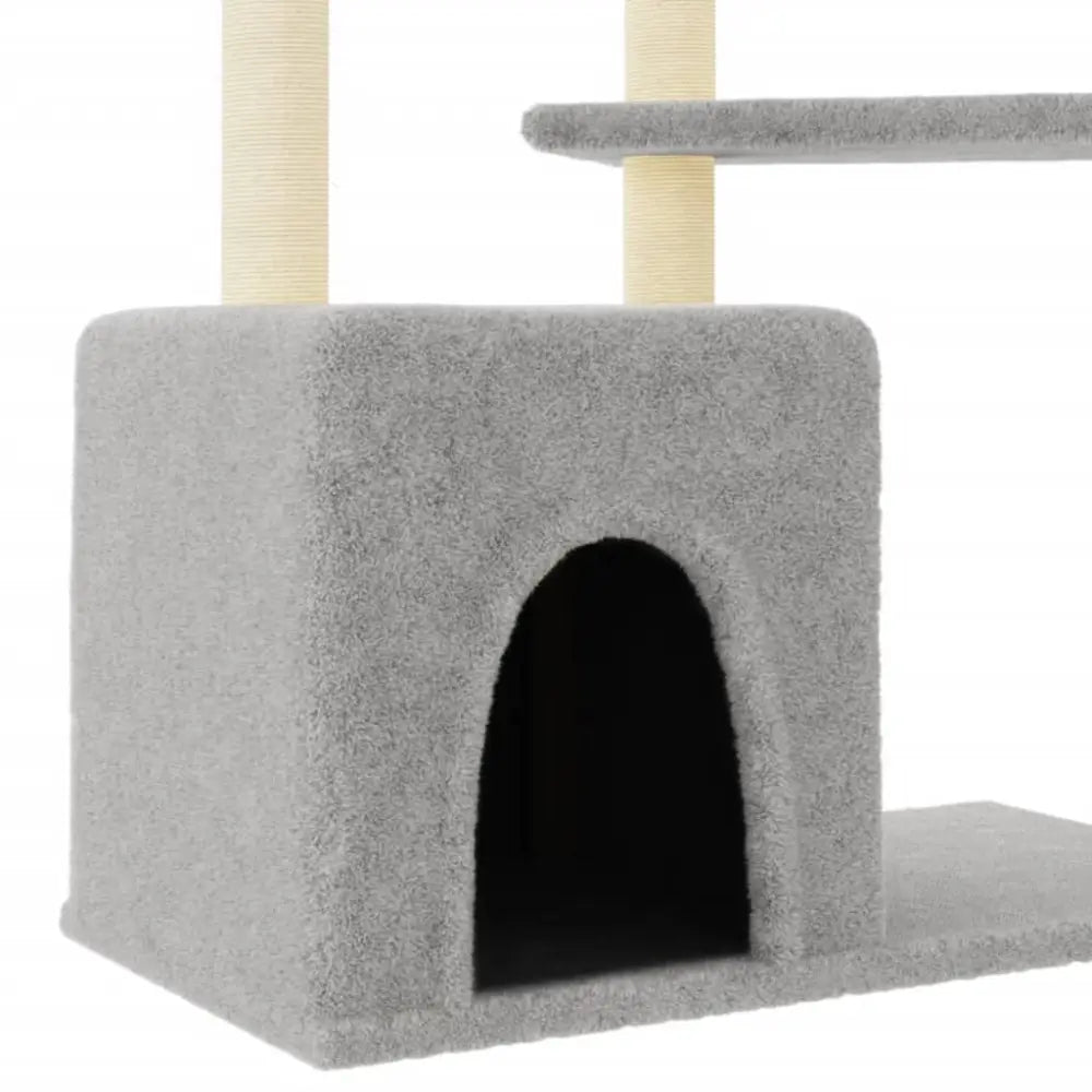 Vidaxl cat tree with sisal scratching posts light grey