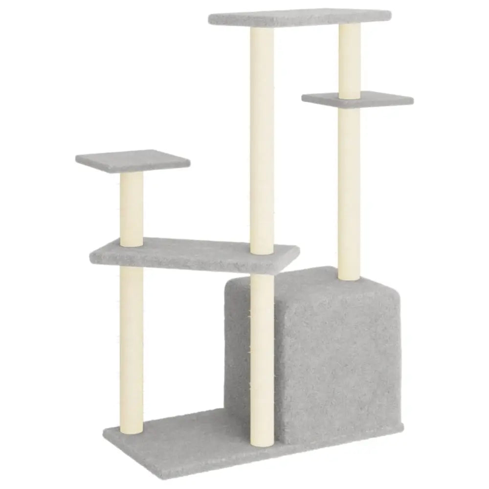 Vidaxl cat tree with sisal scratching posts light grey