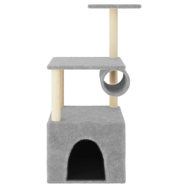 Vidaxl cat tree with sisal scratching posts light grey