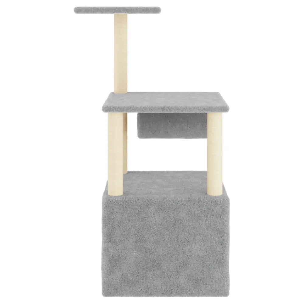 Vidaxl cat tree with sisal scratching posts light grey