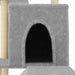 Vidaxl cat tree with sisal scratching posts light grey