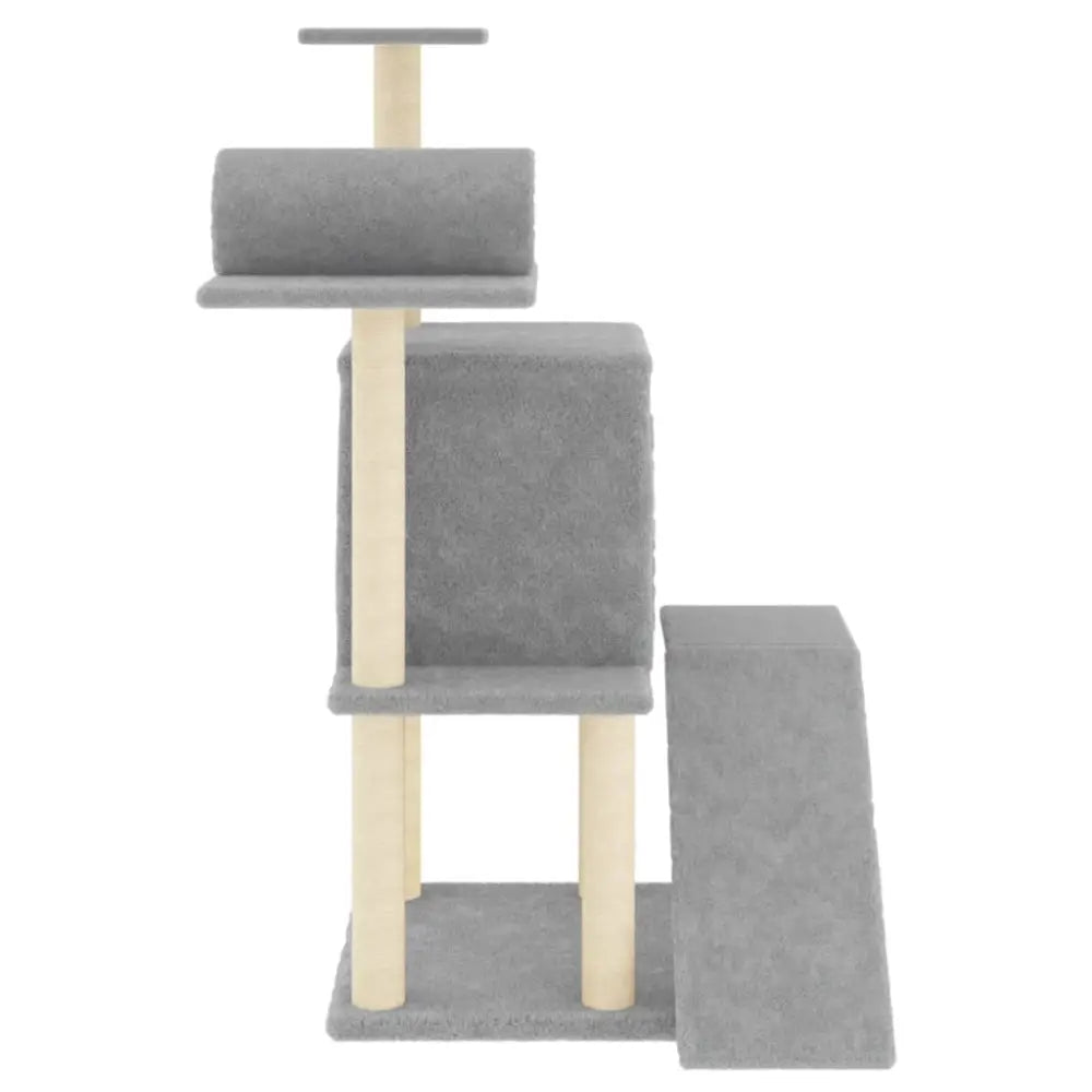 Vidaxl cat tree with sisal scratching posts light grey