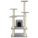 Vidaxl cat tree with sisal scratching posts light grey 110