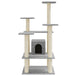 Vidaxl cat tree with sisal scratching posts light grey 110