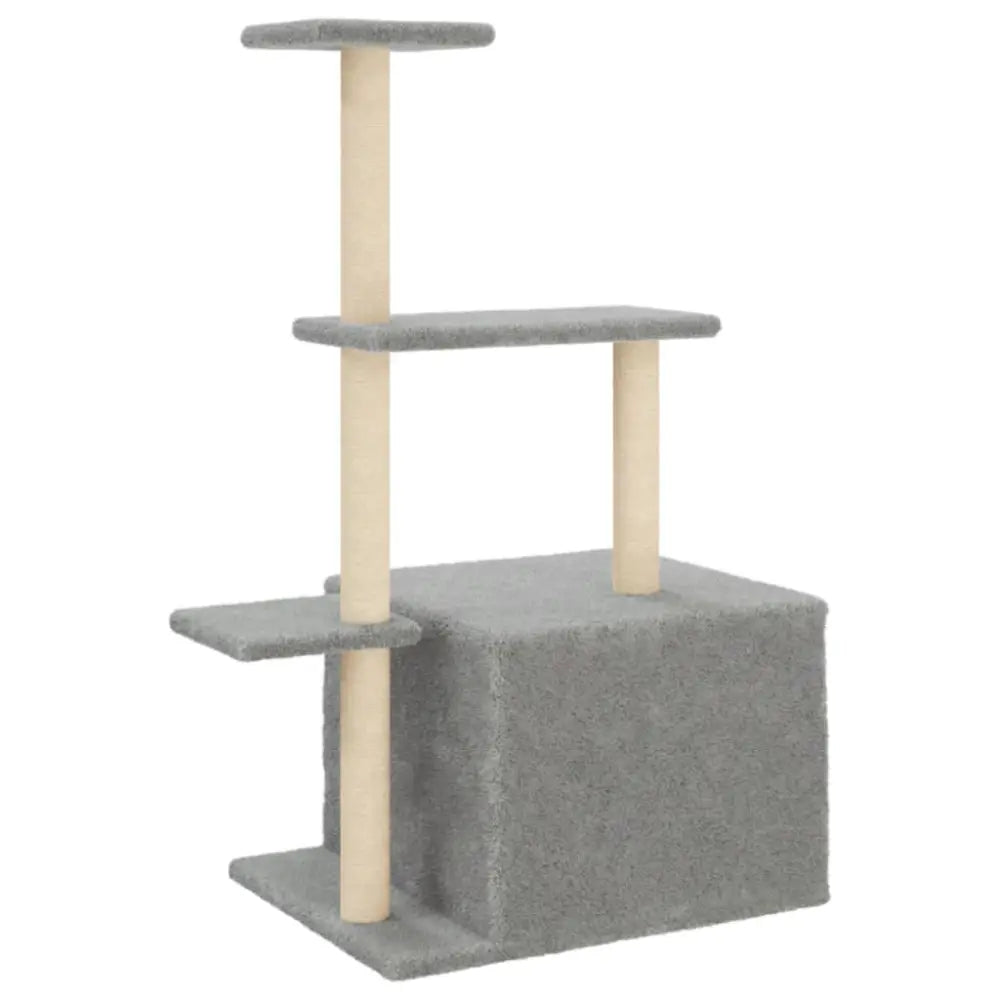 Vidaxl cat tree with sisal scratching posts light grey 110