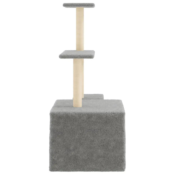 Vidaxl cat tree with sisal scratching posts light grey 110