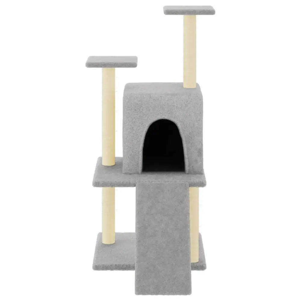 Vidaxl cat tree with sisal scratching posts light grey 110