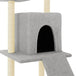 Vidaxl cat tree with sisal scratching posts light grey 110