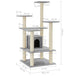 Vidaxl cat tree with sisal scratching posts light grey 110