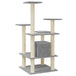 Vidaxl cat tree with sisal scratching posts light grey 110